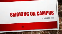Smoking on campus
