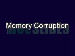 Memory Corruption