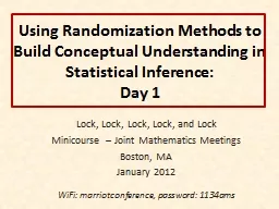 Using Randomization Methods to Build Conceptual Understandi