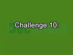 Challenge 10: