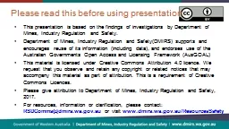This presentation is based on the findings of investigation