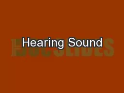 Hearing Sound