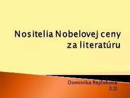 Nositelia Nobelovej ceny za literatúru