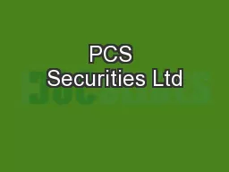 PCS Securities Ltd