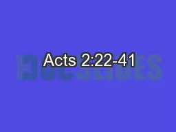 Acts 2:22-41