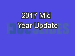 2017 Mid Year Update