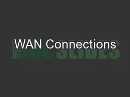 WAN Connections