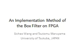 An Implementation Method of the Box Filter on FPGA