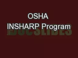 OSHA INSHARP Program
