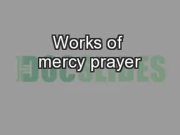 Works of mercy prayer