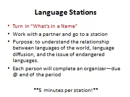 Language Stations
