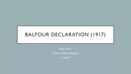 Balfour Declaration (1917)