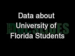 Data about University of Florida Students