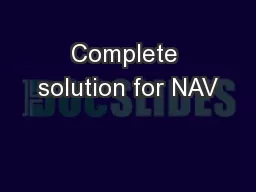 Complete solution for NAV
