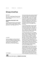 JUNE  PRIMEFACT  REPLACES DAI Sheep blowflies Garry Le