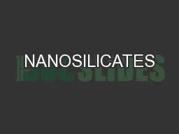 NANOSILICATES