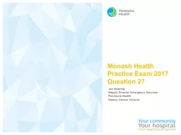 Monash Health Practice Exam 2017