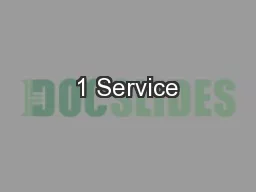 1 Service