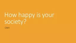 How happy is your society?