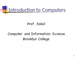 1 Introduction to Computers
