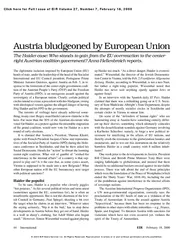 Austria bludgeoned by European Union The Haider case W