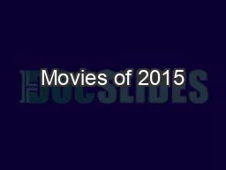 Movies of 2015