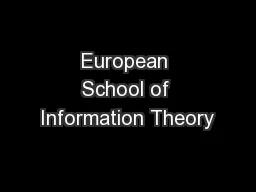 European School of Information Theory