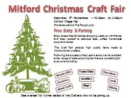 Mitford Christmas Craft Fair