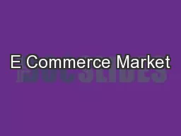 E Commerce Market
