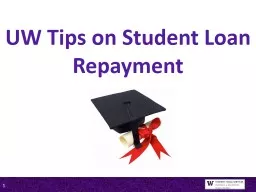 UW Tips on Student Loan Repayment