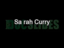 Sa rah Curry