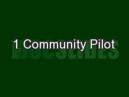 1 Community Pilot