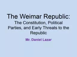 The Weimar Republic: