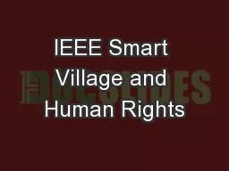 IEEE Smart Village and Human Rights