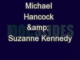 Michael Hancock &  Suzanne Kennedy