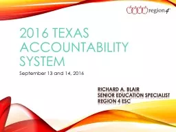 2016 Texas Accountability System