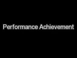Performance Achievement