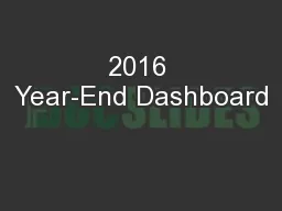 2016 Year-End Dashboard