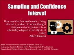 Sampling and Confidence Interval