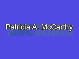Patricia A. McCarthy