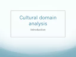 Cultural domain