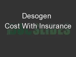 Desogen Cost With Insurance