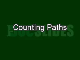 Counting Paths