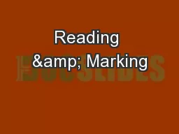 Reading & Marking