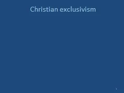 Christian exclusivism