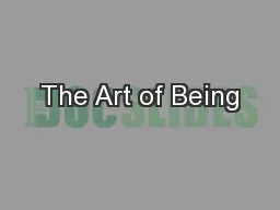The Art of Being
