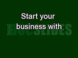 Start your business with