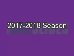 2017-2018 Season