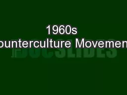 1960s Counterculture Movements