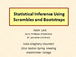 Statistical Inference Using Scrambles and Bootstraps